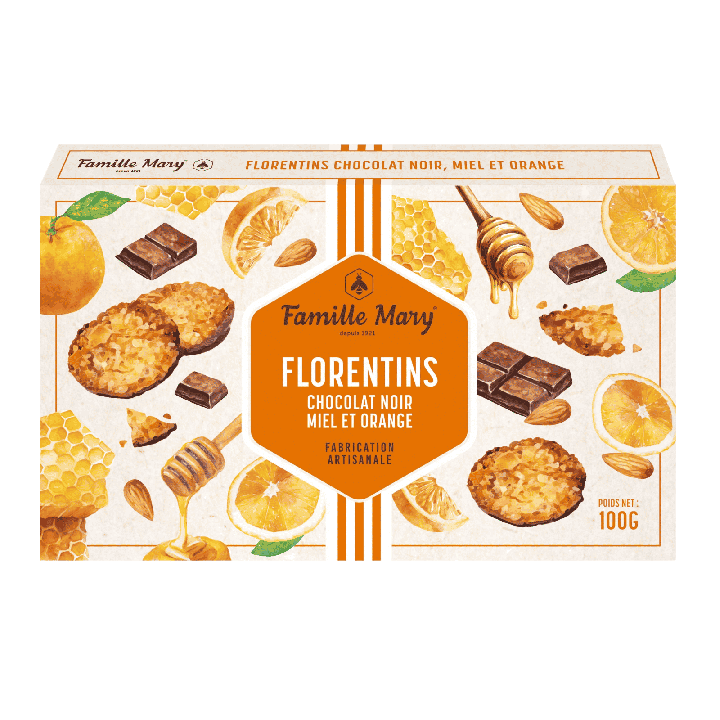Florentins au miel, chocolat et orange | Famille Mary