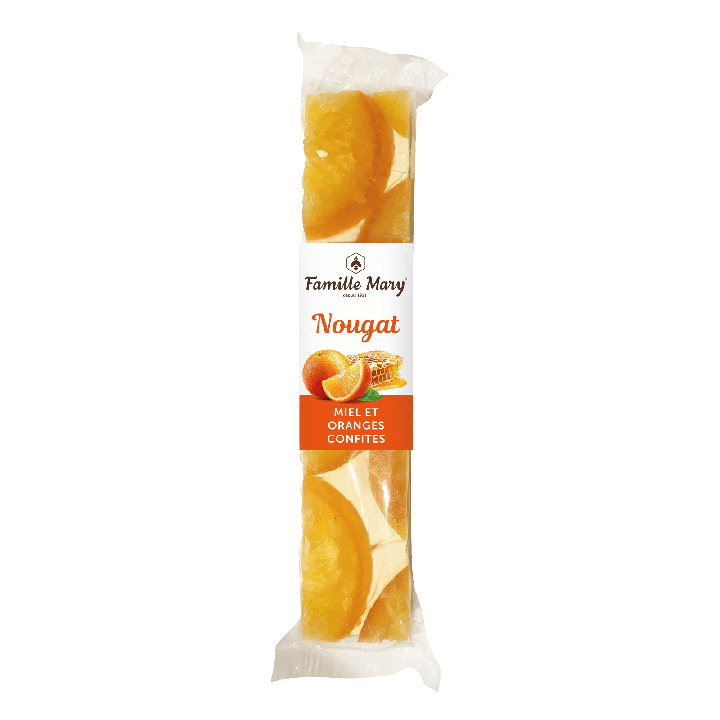 Nougat au miel et oranges confites