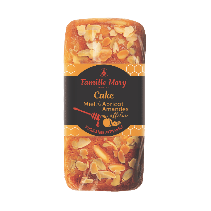 Cake miel, abricot & amandes effilées