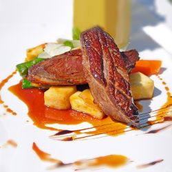 Magret de canard au miel d'oranger et vinaigre de miel
